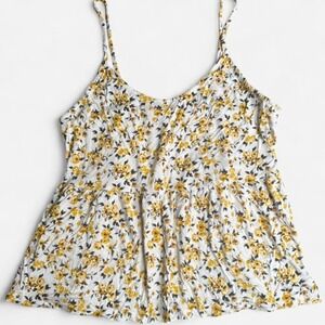 American Eagle Outfitters Soft & Sexy collection yellow floral tank top, Small